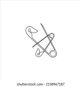 safety pin vector type icon