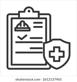 Safety Plan Icon Vector Illustration Outline