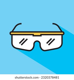 safety plastic glasses icon .vector illustration
