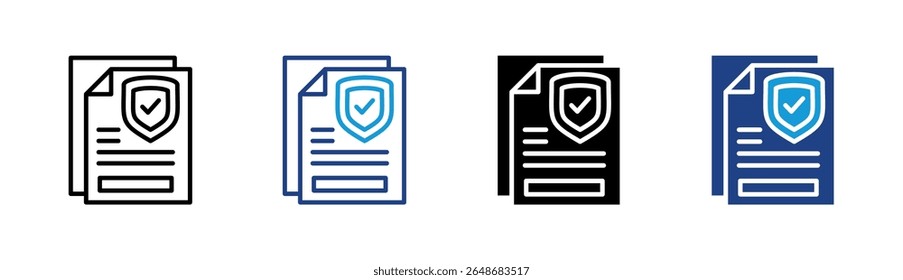 Elemento De Ícone Do Documento De Política De Segurança Para Design