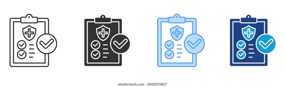 Safety Policy Icon Set Multiple Style Collection