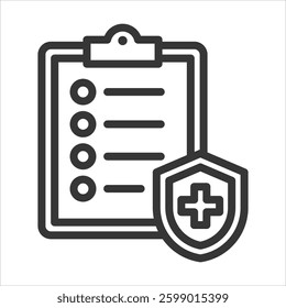 Safety Precaution Outline Icon Vector Illustration