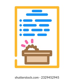 vector de icono de color de trabajo de la herramienta de procedimientos de seguridad. signo de trabajo de la herramienta de procedimientos de seguridad. ilustración de símbolo aislado