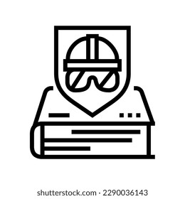 safety procedures tool work line icon vector. safety procedures tool work sign. isolated contour symbol black illustration