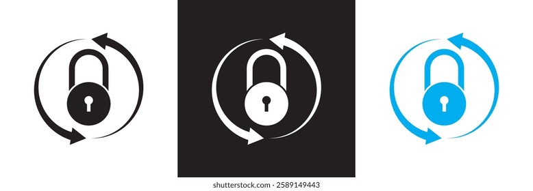 Safety, protection and security concept  icon. isolated on white and black background.  Vector illustration. EPS 10