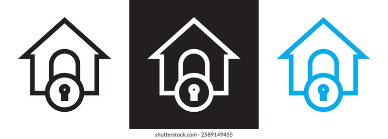 Safety, protection and security concept  icon. isolated on white and black background.  Vector illustration. EPS 10