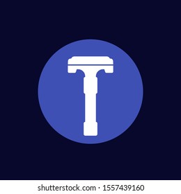 safety razor blade vector icon