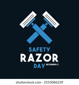 Safety Razor Day. December 2. Eps 10.