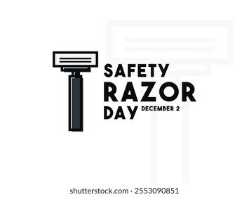 Safety Razor Day. December 2. White background. Eps 10.