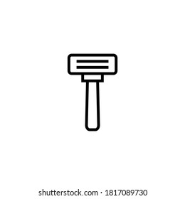 Safety Razor Icon  in black line style icon, style isolated on white background
