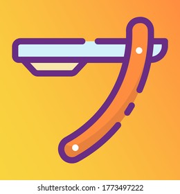 Sicherheitsrazorsymbol in bearbeiteter flacher Bauweise 