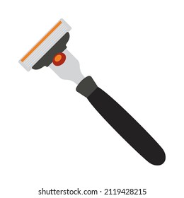 Safety Razor Icon. Flat Color Design. Vector Illustration.