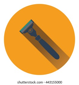 Safety razor icon. Flat color design. Vector illustration.