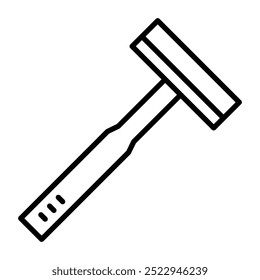 Safety razor icon in line style with editable stroke. Icon about barbershop in line style  with editable stroke