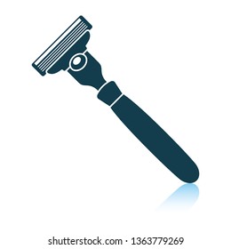 Safety razor icon. Shadow reflection design. Vector illustration.