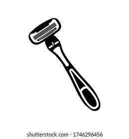 Icono de afeitar de seguridad. Icono de vector de color. icono de vector negro aislado en la afeitadora de fondo blanco. Pasos 10
