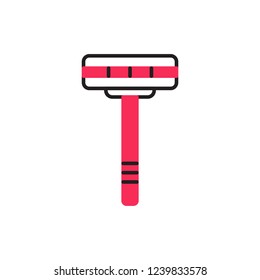safety razor icon vector with modern style. barbershop icon