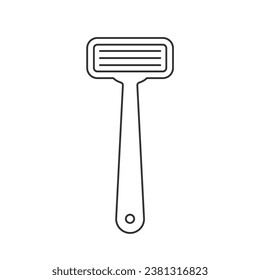 Safety razor line icon in flat style. Vector