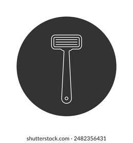 Safety razor line icon in flat style. Vector