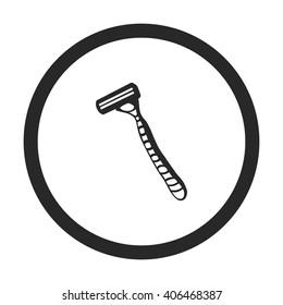 Safety razor  sign simple icon on background