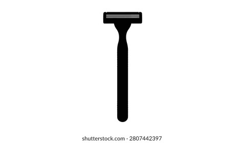 Safety Razor With Textured Handle Black Silhouette