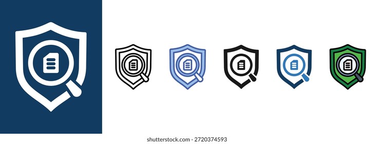 Informe de seguridad    Conjunto de iconos colección de estilo múltiple
      
