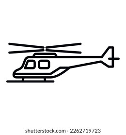 Safety rescue helicopter icon outline vector. Air transport. Flight ship