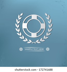 Safety ring badge symbol,vector