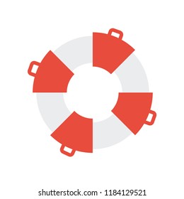 Safety ring flat icon. You can be used Safety ring icon for several purposes like: websites, UI, UX, print templates, promotional materials, info-graphics, web and mobile phone apps.
