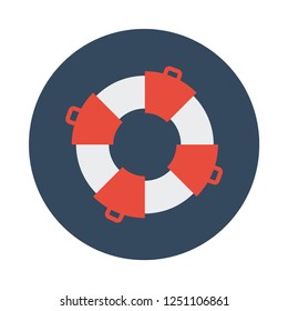Safety ring flat icon. You can be used Safety ring icon for several purposes like: websites, UI, UX, print templates, promotional materials, info-graphics, web and mobile phone apps.