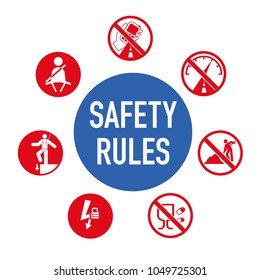 Safety Rules Icon. Driving Rules Icon.