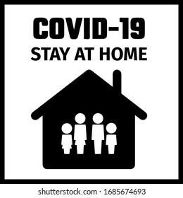 Safety Rules For Preventing Coronavirus Disease. Stay At Home While The COVID-19 Virus Is Spreading.