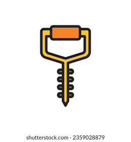 Ilustración de vectores de iconos de tornillo de seguridad
