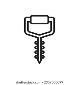 Safety Screw Outline Icon Vector Illustration