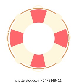 Safety at Sea: Simplistic Lifebuoy Illustration