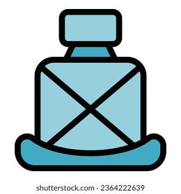 Safety seat icon outline vector. Drive accident. Car belt color flat