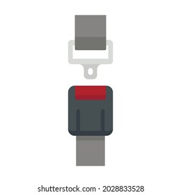 Safety Seatbelt Icon. Flat Illustration Of Safety Seatbelt Vector Icon Isolated On White Background