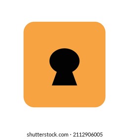 Icono de seguridad. Agujero clave. Vector.