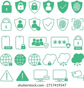 Safety and Security Icon Set 