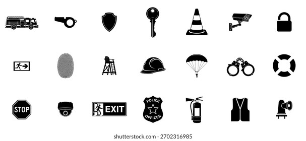 Safety and Security Icons A Collection of Essential Symbols