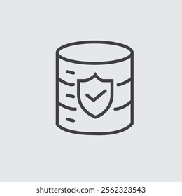 Safety, security, protection thin line icons. For website marketing design, logo, app, template, ui, etc. Vector illustration