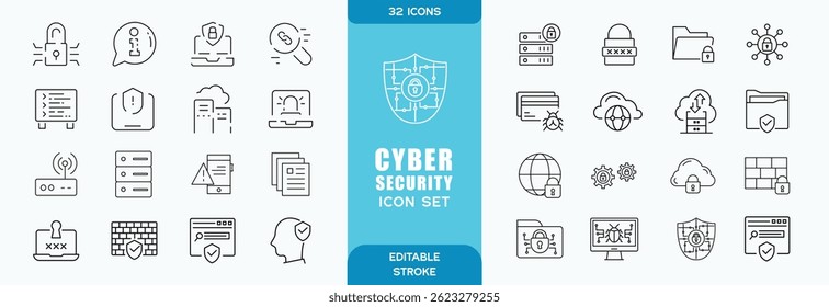 Safety, security, protection thin line icons. For website marketing design, logo, app, template, ui, etc. Vector illustration.