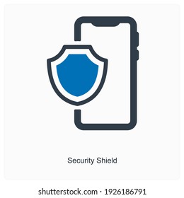 Concepto de icono de protección de seguridad