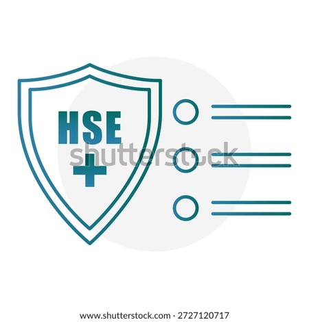 Safety security shield Vector. Health HSE plus list. Healthcare protection symbol. Environment management sign symbols. EPS 10.
