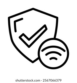 Safety Sensor Icon Lineal Style Vector Illustration