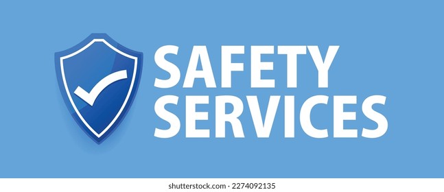 servicios de seguridad, icono de marca de verificación de protección de seguridad, ilustración vectorial.