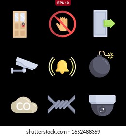 Iconos de conjunto de seguridad ilustración vectorial