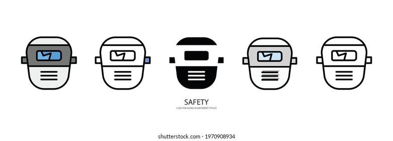 safety set vector type icon