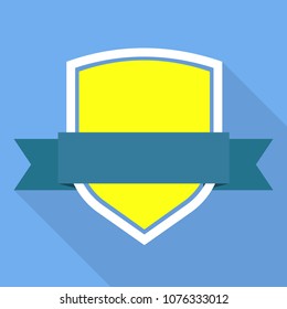 Safety shield icon. Flat illustration of safety shield vector icon for web