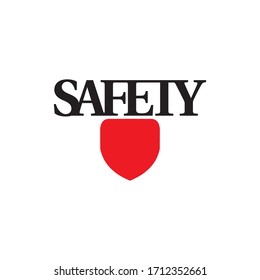SAFETY Shield logo design vector